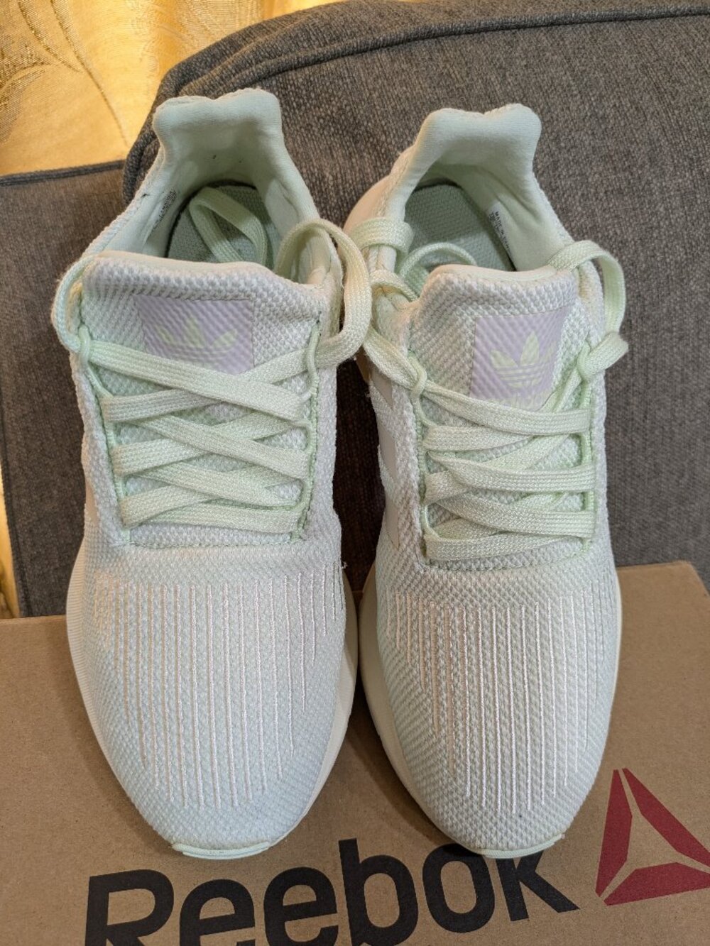 Adidas Swift Run EVA Size 7 Shoes Mint Green White Ortholite Excellent Conditi